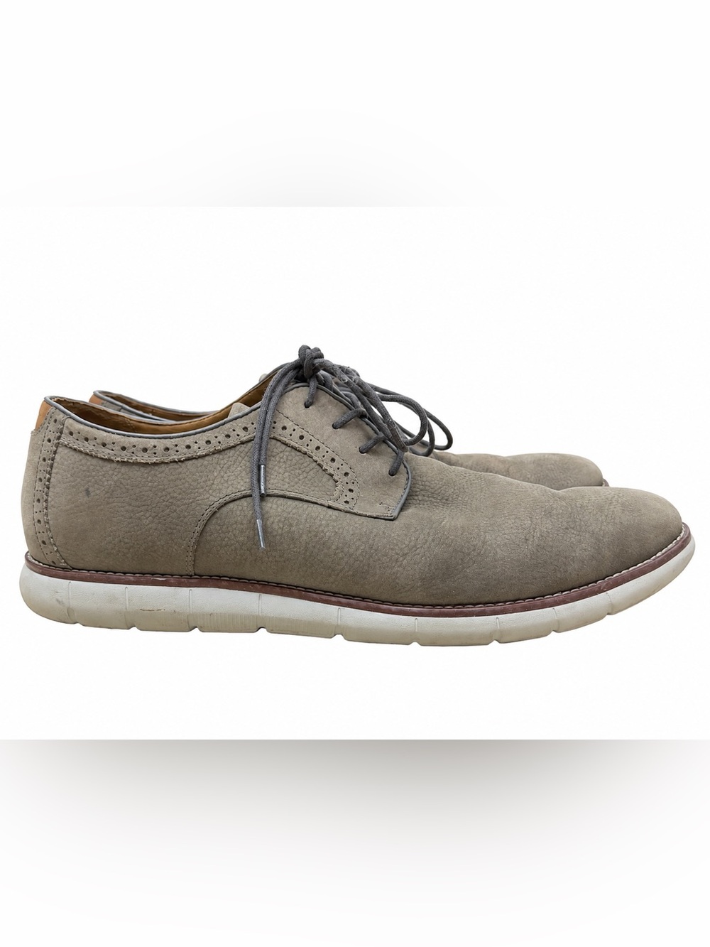 Johnston & Murphy Men's Taupe Suede Derby Oxfords